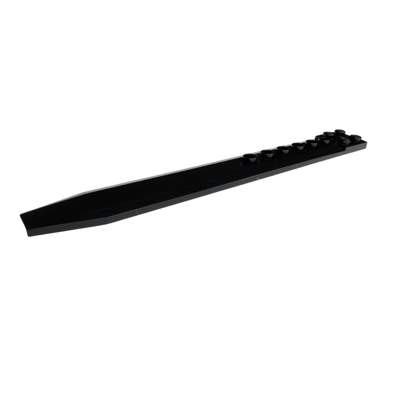 62743 Plate Modified 2x16 with Angled Side Extensions and Axle Hole (Rotor Blade) - Black