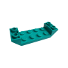 22889 Slope Inverted 45 6x2 Double with 2x4 Cutout - Dark Turquoise