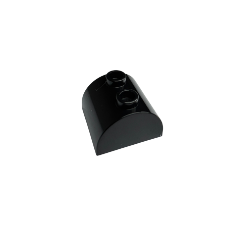 30165 Slope Curved 2x2 Double with 2 Hollow Studs - Black