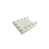 66252 Tile Modified 4x4 with Studs on Edges and 2 Open O Clips (Horizontal Grip) - White