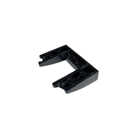 11291 Wedge 3x4x 2/3 Curved with Cutout - Black