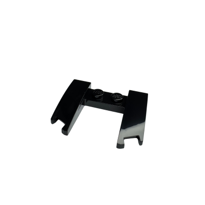 11291 Wedge 3x4x 2/3 Curved with Cutout - Black