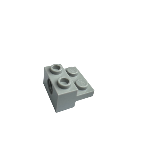 73109 Technic Brick Modified 1x2 with Hole and 1x2 Plate - Light Bluish Gray