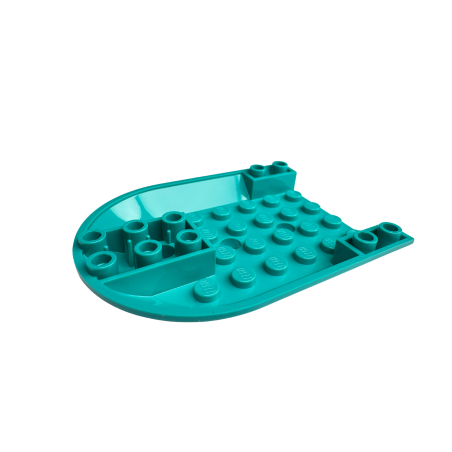 11295 Aircraft Fuselage Forward Bottom Curved 6x8 - Dark Turquoise