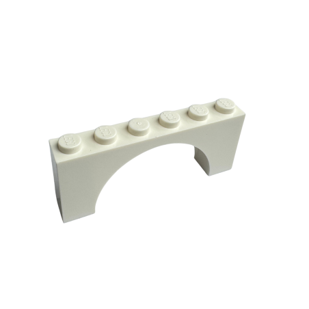 15254 Arch 1x6x2 Medium Thick Top without Reinforced Underside - White