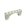 15254 Arch 1x6x2 Medium Thick Top without Reinforced Underside - White