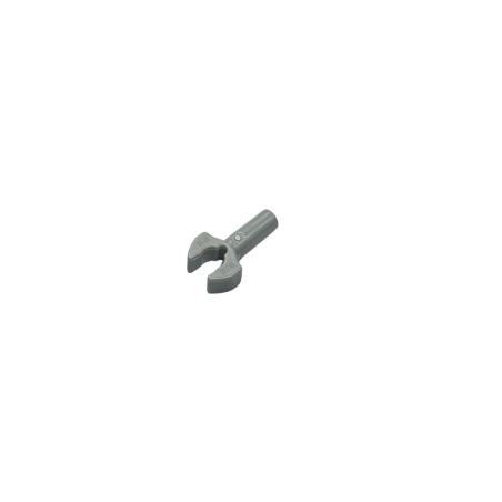 48729b Bar 1L with Clip Mechanical Claw-Cut Edges and Hole on Side - Light Bluish Gray