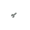 48729b Bar 1L with Clip Mechanical Claw-Cut Edges and Hole on Side - Light Bluish Gray