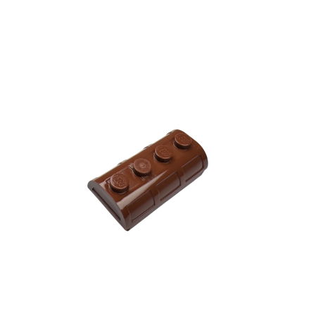 4739a Container Treasure Chest Bottom with Slots in Back - Reddish Brown